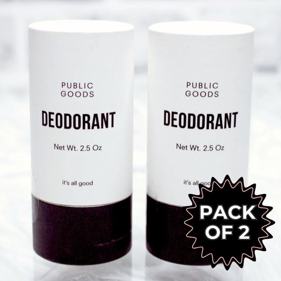 Public Goods Deodorant 2 PACK FULL SIZE Aluminum Free Coconut Oil Shea Butter - Picture 1 of 4